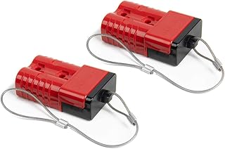 HYCLAT 2-4 Gauge Battery Quick Connect/Disconnect Wire Harness Plug Connector Recovery Winch Trailer, Pack of 2, Red