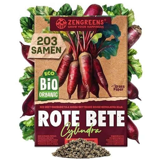 ZenGreens® - Bio Rote Bete Samen (Cylindra) - Rote Betesamen - Gemüsesamen für den einfachen Anbau im Garten, Balkon oder Hochbeet - Gemüse Saatgut