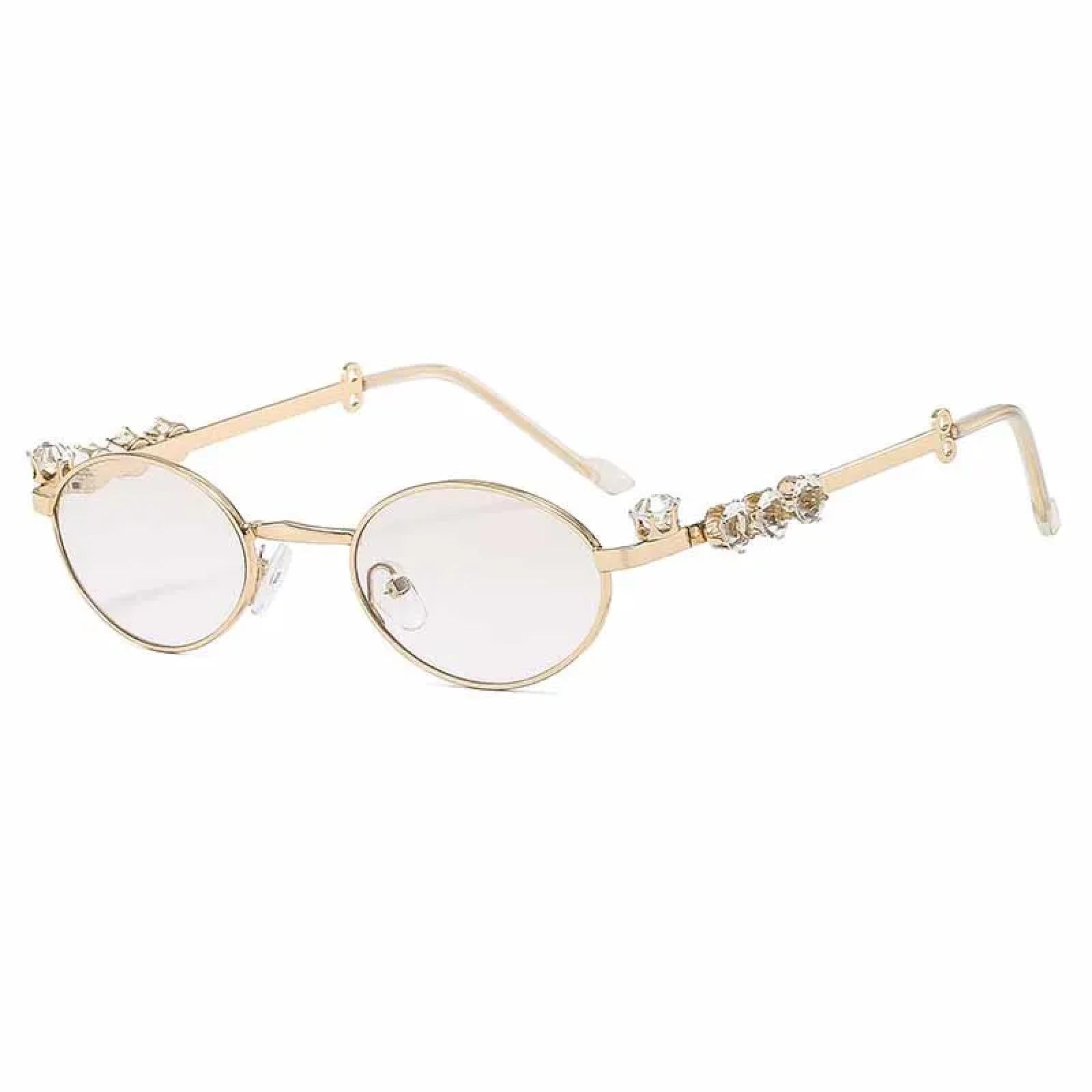 Gafas de sol ovaladas de metal para mujeres y hombres, a la moda, de lujo, para viajes, fotografía callejera, Uv400