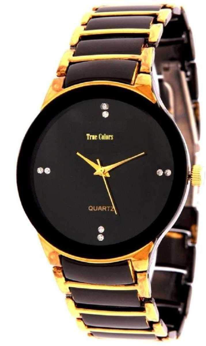 Hugaro Analog Black & Gold Strap Bracelet Type Wrist Watch for Men (B08FYDS89D) Amazon Price History, Amazon Price Tracker