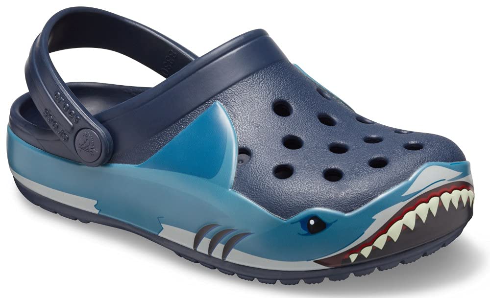 Crocs Funlab Shark Band Lights Clog Kids Azul Marino Croslite