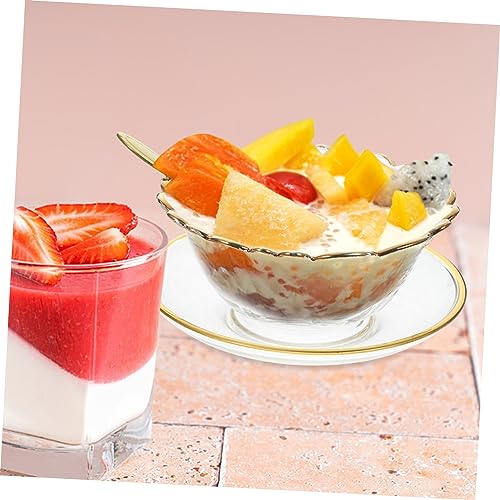 Dessert cups,glass dessert bowls,1 Set Phnom Penh Soup Bowl Large Salad Bowl Dessert Cups Fruit Cup Serving Bowl Cake Baking Bowl Appetizers - immagine 6