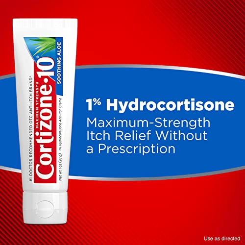 Cortizone 10 Maximum Strength Anti-Itch Cream with Soothing Aloe, 1% Hydrocortisone Creme, 1 oz. - Image 6