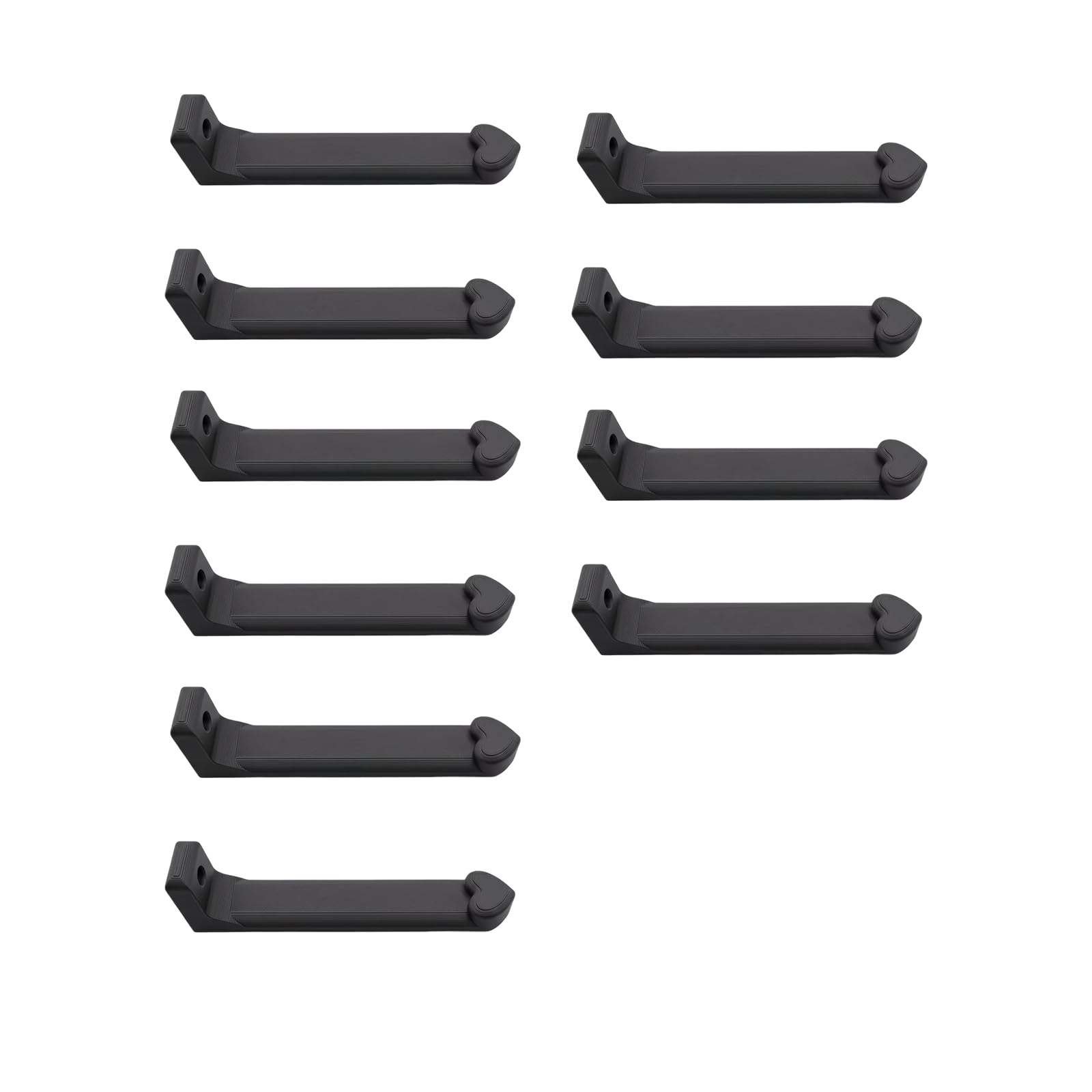 Tfaoys Black Storage Wall Hooks Set 3D Printed Tool Holder Rack For Workshop Workbench Craft Desk Garage Use And Setup 10Pcs Wall Mounted Tool Holder Rack