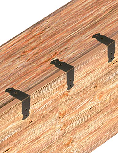 FUXXER 20 x Angle Connectors, Fittings, Furniture Clips, Antique Brass Design, 40 x 17 mm - Image 4