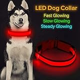 TOP TECHNOLOGIE AMERICAN INNOVATIVES DESIGN: Exklusive beleuchtete wiederaufladbare LED Hundehalsbänder sind einfach zu tragen, ergonomisches Halsband macht Ihren Hund bequemer und ist von FCC, CE und RoHS zugelassen Das HELLSTE, wenn es nach US-Standard verwendet wird. Dieses Hundelicht kommt mit 2021 Improved Design TPU Patent Performance, seiner PATENT NO. ist US9488325. Auch das leuchtende LED Hundehalsband lässt Ihren Hund oder Ihre Katze stylischer werden.