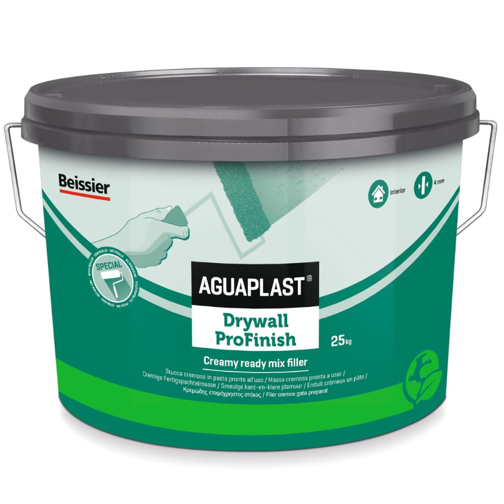 Aguaplast DRYWALL PROFINISH Stucco per Cartongesso, Pronto all'Uso, Alta Qualità, Facile da Carteggiare, 25 Kg