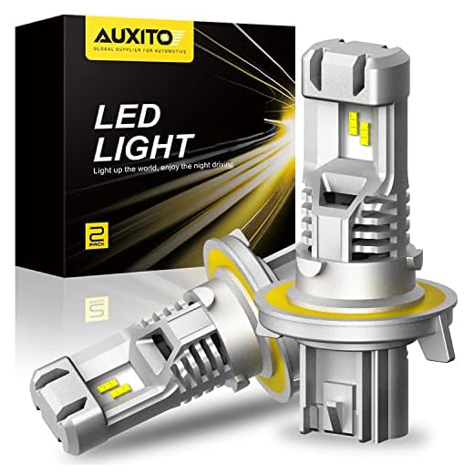 AUXITO H13/9008 LED Headlight Bulbs, 60W 13000 LM, 6500K Cool White, Wireless High/Low Beam Conversion Kit with Fan, Mini Size, Halogen Upgrade Replacement, Pack of 2