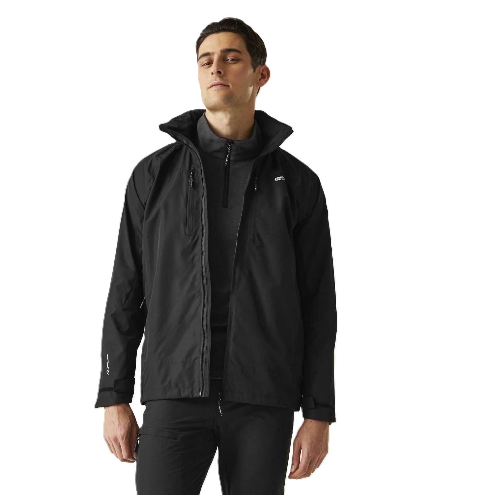 Regatta Men's Black Calderdale Vi Waterproof Jacket Breathable Lightweight Walking Coat