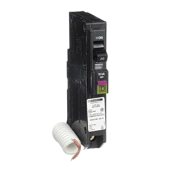 Square D من شنايدر إلكتريك Square D - QO120DFC QO 20 أمبير أحادي القطب ثنائي الوظيفة CAFCI وقاطع دائرة GFCI