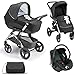 CAM Modell Smart 3 in 1 Kombikinderwagen inkl. Tasche (Orsetto nero)
