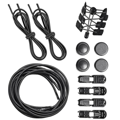 CVDYWDJIE 2 Pares De Cordones Elásticos, Sin Necesidad De Unir Cordones, Cordones Elásticos, Cordones Anti Caza, Adecuados Para Zapatos Deportivos Y Zapatos De Ocio