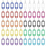NACHLYNN Schlüsselanhänger 10 Farben mit Schlüsselring Eignet Sich für Zuhause Haustieridentifikation Gepäck und Mehr (50, Mehrfarbig, 4.8x2.2cm)