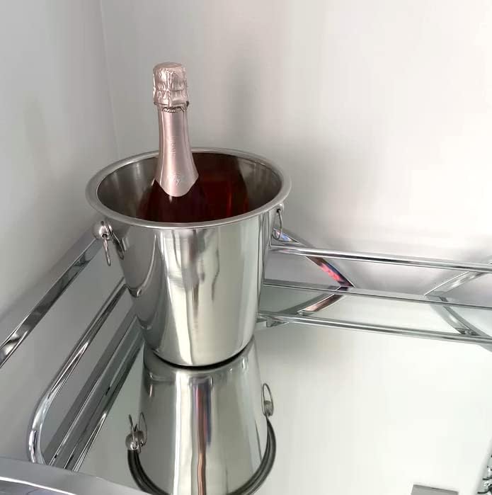 Miniatura 5 de CUISINOX Cubo de hielo de vino con acabado de espejo de acero inoxidable, 8 "x 8"