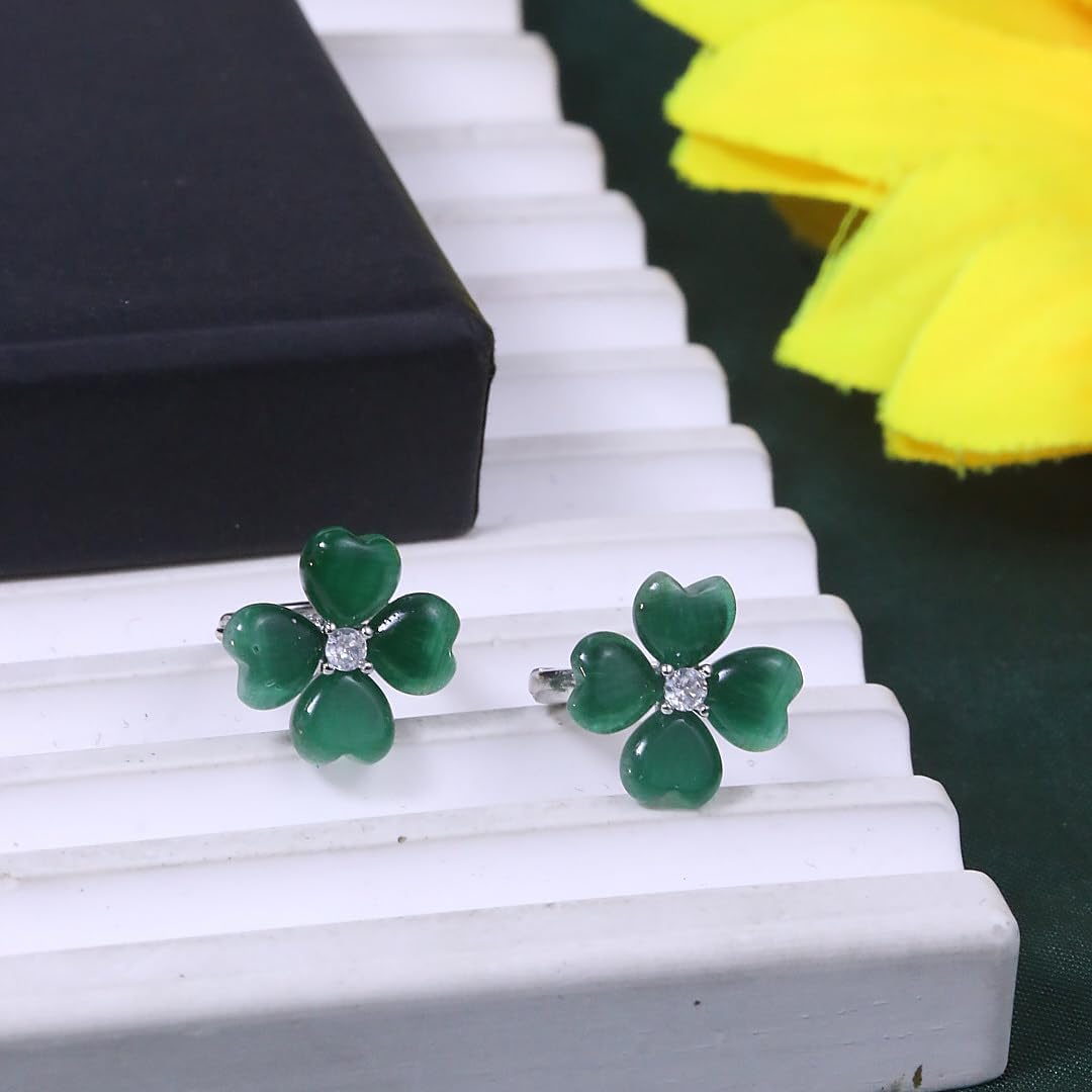 St. Patrick'S Day Earring for Women Green Clover Earrings Stud Shamrock Earring Hoop Irish Jewelry St Patricks Day Shirt Accessories - Image 6