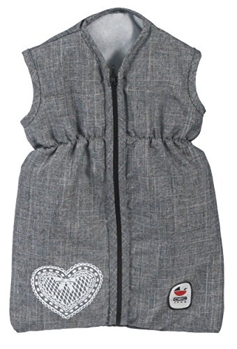 Bayer Chic 2000 792 76 Born Puppenschlafsack für Baby-Puppen bis 55 cm, Puppenkleidung, 3-8 Jahre, Puppenzubehör, Jeans grau