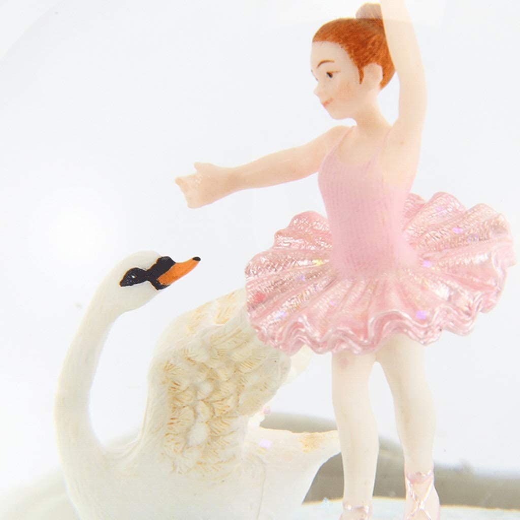 Spieluhr Musikspieluhr Princess Ballet Girl Music Box mit bunten Lichtern und rotierenden Self-Jet-Pailletten, Kristallkugel für Mädchen Musik Einschlafhilfe