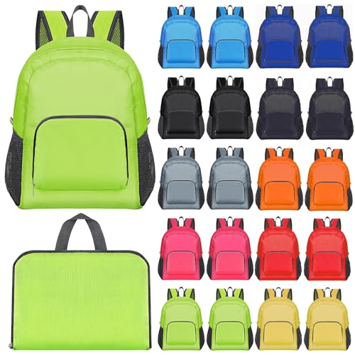 Reginary 40 Pcs Backpacks in Bulk School Back Pack 17 Inch Foldable Backpack for Student Travel Book Bag Assorted Color(Multicolor)
