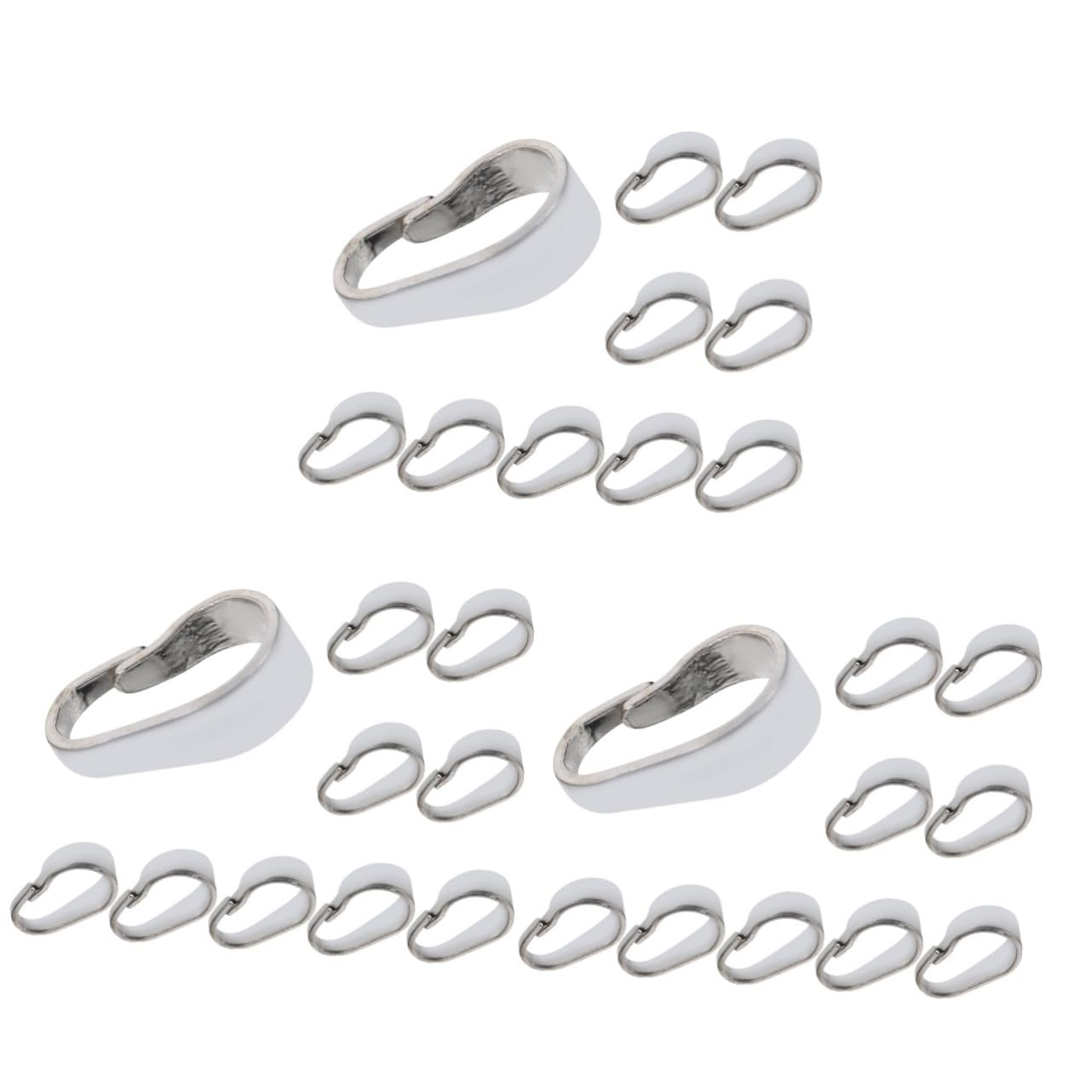 SHINEOFI 30 Stk hängende Schnalle armbandverschluss anhängerstecker silberne Klemmschlaufe DIY-Halsketten-Ergebnisse Schmuckanhängerverschlüsse Verschlüsse Kettenverbinder Silber- Silver