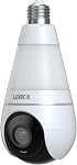 Lorex 2K Wi-Fi Smart Lightbulb Camera | E26/E27 Socket | Pan-Tilt View, Colour Night Vision, Person & Vehicle Detection | 2-Way Talk | Alexa/Google | Cloud & Local Storage | Proudly Canadian