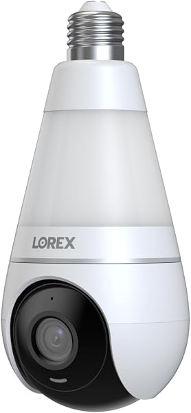 Lorex 2K Wi-Fi Smart Lightbulb Camera | E26/E27 Socket | Pan-Tilt View, Colour Night Vision, Person & Vehicle Detection | 2-Way Talk | Alexa/Google | Cloud & Local Storage | Proudly Canadian - 3