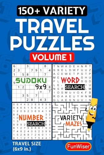 Travel Puzzle Activity Book for Adults - Travel Size Puzzle Book ...