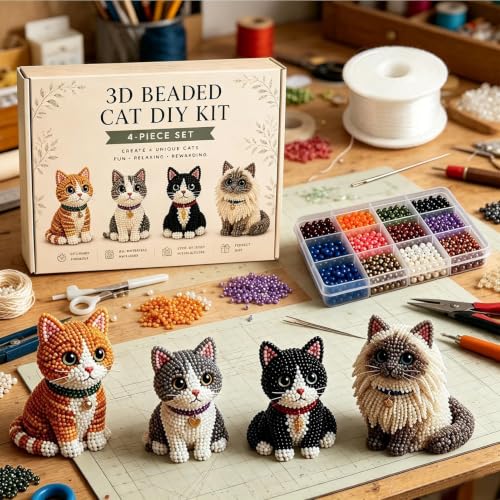 Kit artesanal de gato lindo hecho a mano para relajarte y decorar tu hogar 3
