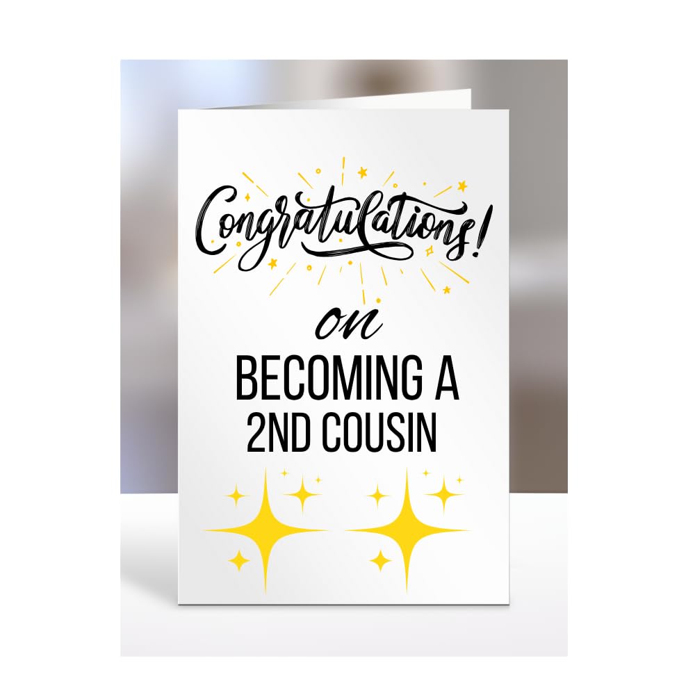 Congratulations on becoming a 2nd Cousin card, Gifts for Men, Women, Presents for Christmas, A5-79_3 โ image 1