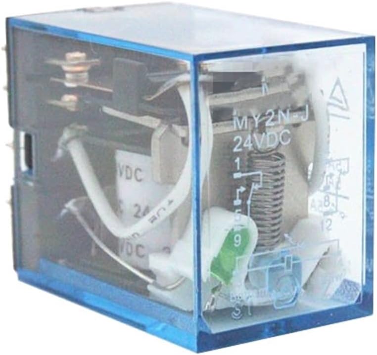 20pcs MY2NJ AC 12V 24V 36V 48V 110V 220V 380V Power Relay Micro Mini Electromagnetic 8 Pins DPDT 2NO 2NC 5A MY2N-J HH52P(AC 380V)