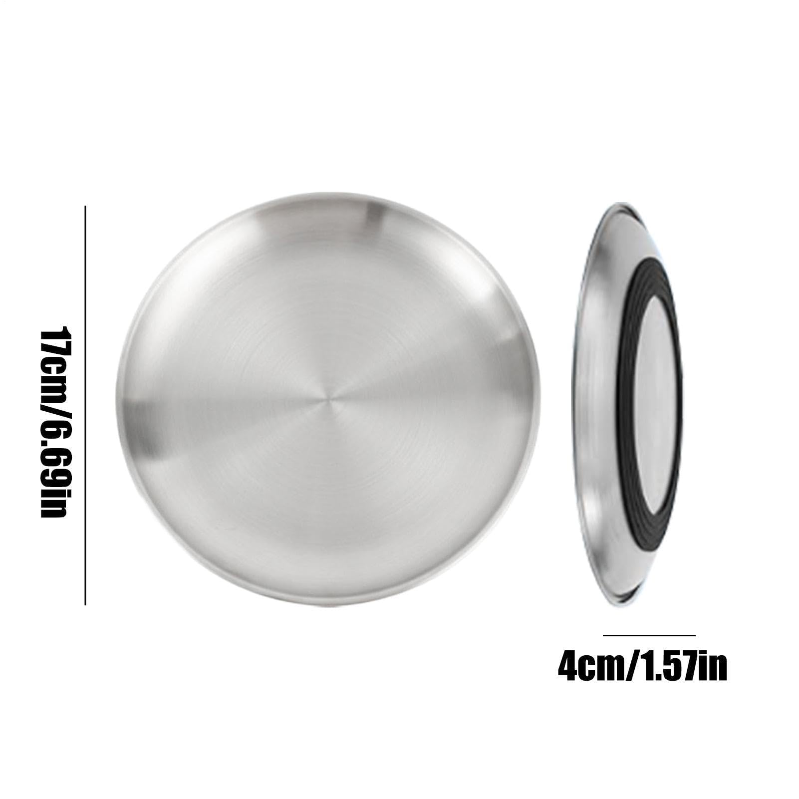 Ciotole piatte in acciaio inox per gatti con fondo antiscivolo