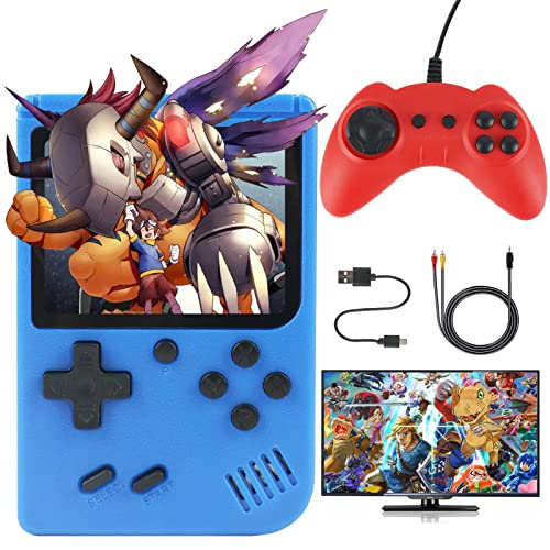 Retro Handheld Game Console, 500 Games Portable Hand Held Video Game For Kids & Adult Classical Fc Games With 3.0-Inch Screen Rechargeable Battery Handheld Gaming Two Players Support For Tv #TOP1