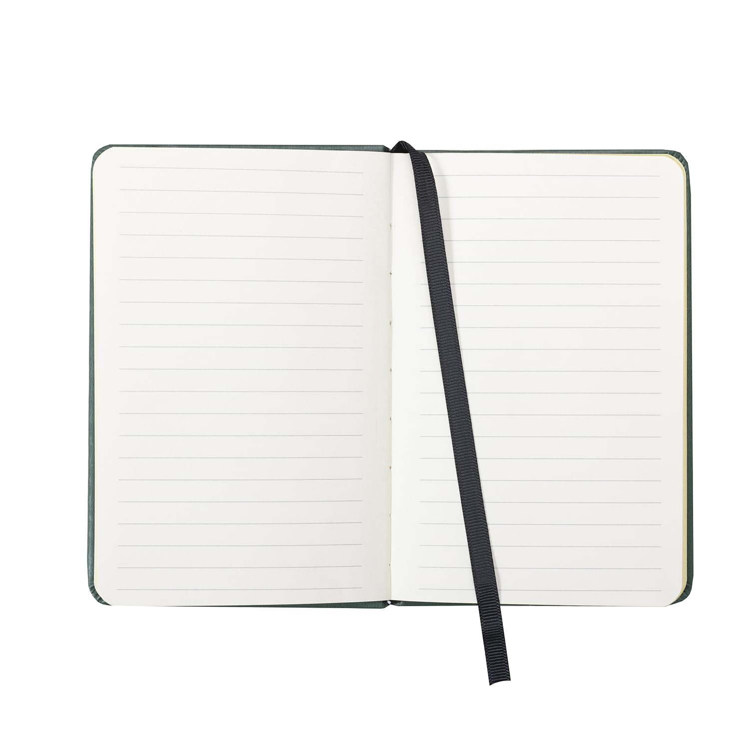 Taccuino EcoPelle Verde Scuro A6 - Copertina Rigida Con Elastico E Carta Rigata