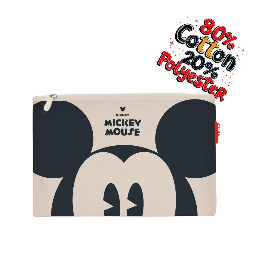 ARDITEX, Topolino Mouse Borsa Da Toilette, Astuccio da Toilette per Trucco, Beauty Case per Bambini in Tessuto con Cerniera, ideale per organizzare Cosmetici o Piccoli Oggetti, Cotone, 22,5 x 16 cm