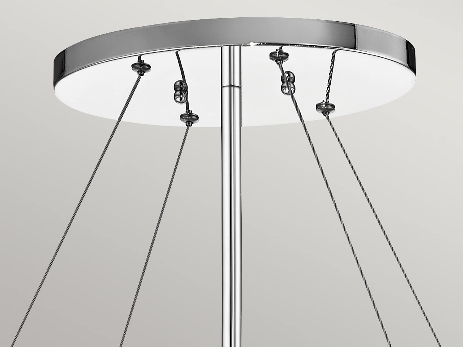 meineWunschleuchte Großer Kronleuchter 6-flammig mit filigranem Kristall Glas Chrom, 92cm Breit