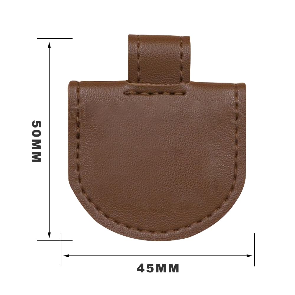 2 Pcsi Segnalibro magnetico personalizzato in pelle Segnalibri Magnetici con Anello per Penna Pelle Segnalibro Personalizzato Stile Retrò regali per amici, lettori, insegnanti (Marrone Blu
