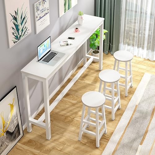 Moderna mesa de desayuno alta para cocina y uso al aire libre, mesa de radiador para hogar y restaurante, elegante mesa de bar con sillas, se vende por separado