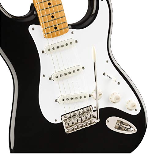 Squier Classic Vibe 50s Stratocaster Electric Guitar, with 2-Year Warranty, Black, Maple Fingerboard - image 6