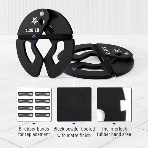 Yes4All Fractional Weight Plates Set, Available In Steel And Rubber, Set of 2/4/6 Plates in 1.25LB, 2.5LB, or 5LB Sizes, Micro Change Plates for Dumbbell and Olympic Barbell Weightlifting3