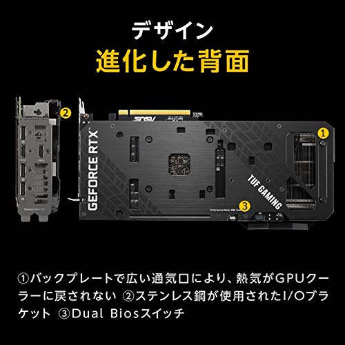 Amazon | ASUS NVIDIA GeForce RTX 3060TI 搭載 トリプルファンモデル