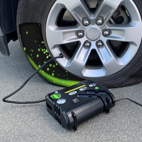 Image of Slime 50139 Flat Tire Puncture Emergency Kit, Includes Sealant and Tyre Inflator Pump, Analog, Suitable for Trucks, SUVs and Vans, 15 Min Fix