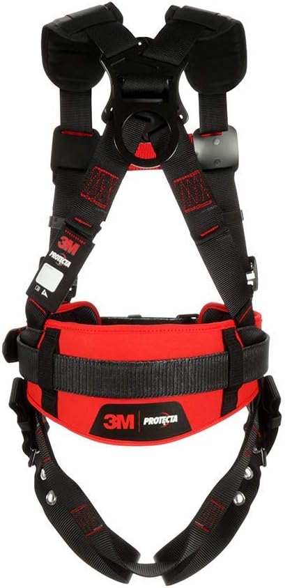 3M Protecta Construction Style Harness 1161302, Black, X-Large, 1 Ea/Case