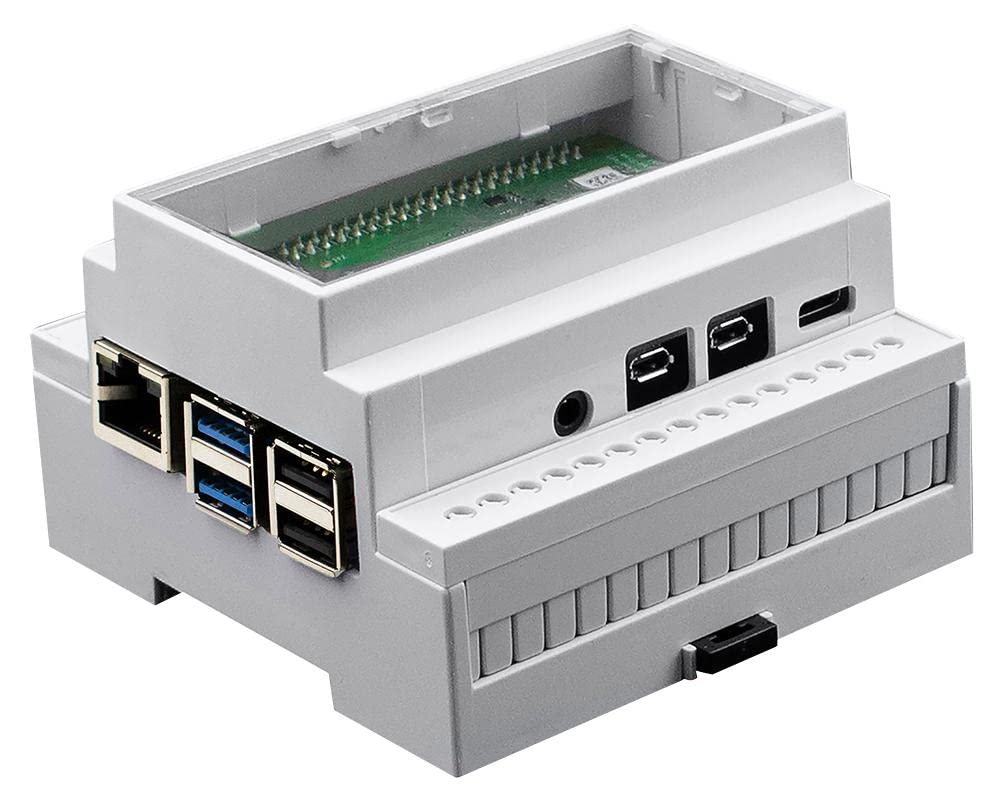 RASP PI 4B Gehäuse, DIN-Schiene, PC, CLR, Development Board Gehäuse, 1 Stück | MP001138