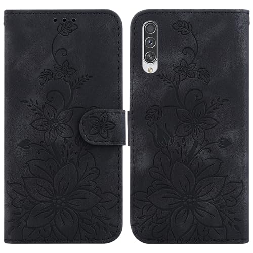 Compatible con Samsung Galaxy A70 A705FN El Soporte se Puede Girar Funda,Compatible con Samsung Galaxy A70s A707F Estuche Billetero con Ranura para Tarjetas Black