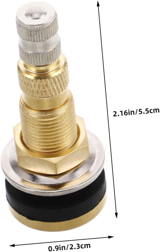 GANAZONO 2pcs Heavy Duty Valve Stems for Standard Vehicle Tubeless Tire Air Valve Stem Replacement Agricultural Tire Allcopper Nozzle for Trucks Rollers Loaders