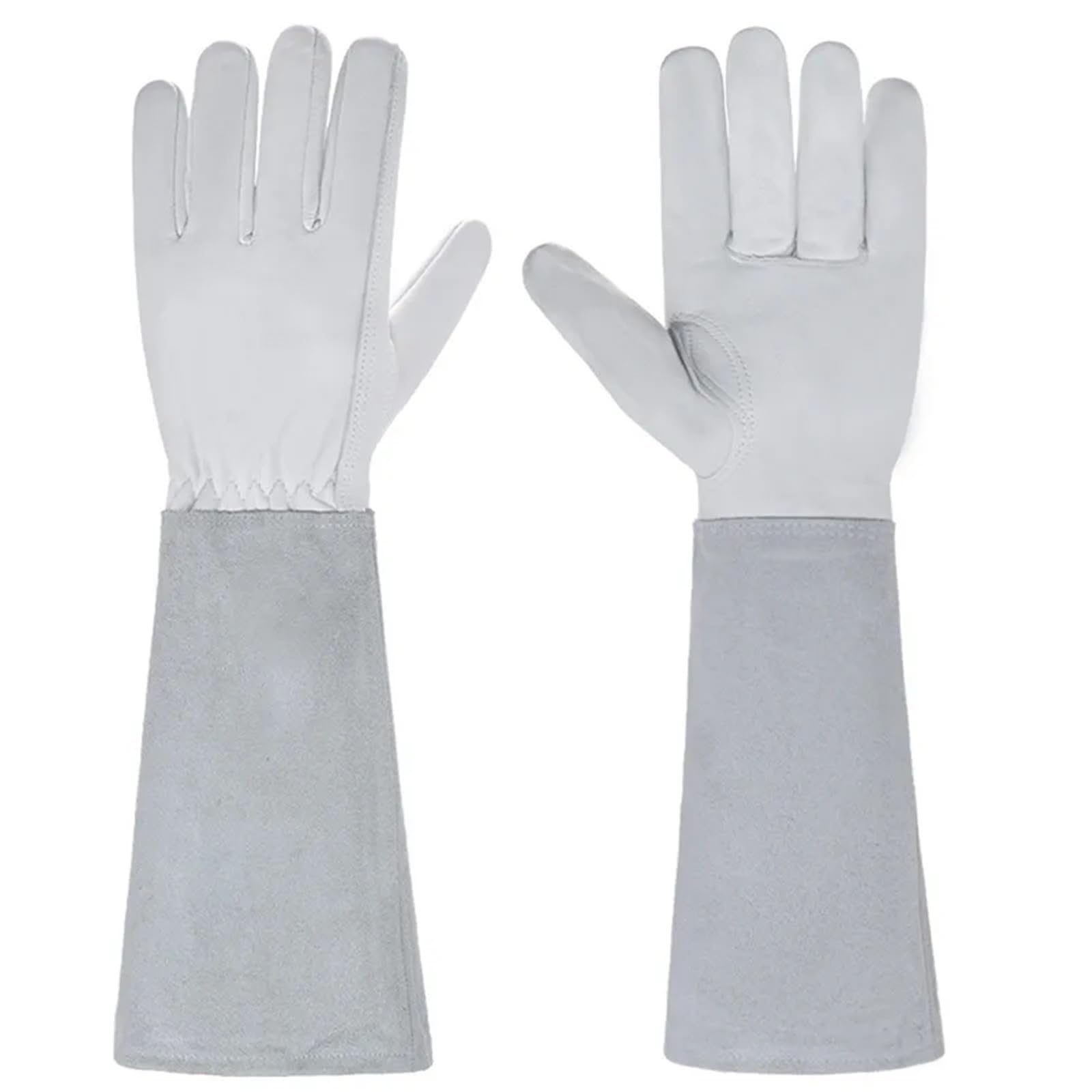 Générique Gants longs de jardinage en peau de mouton - Gants résistants aux épines et aux coupures, anti-coupures, for la taille des rosiers et les travaux de jardinage.(L)