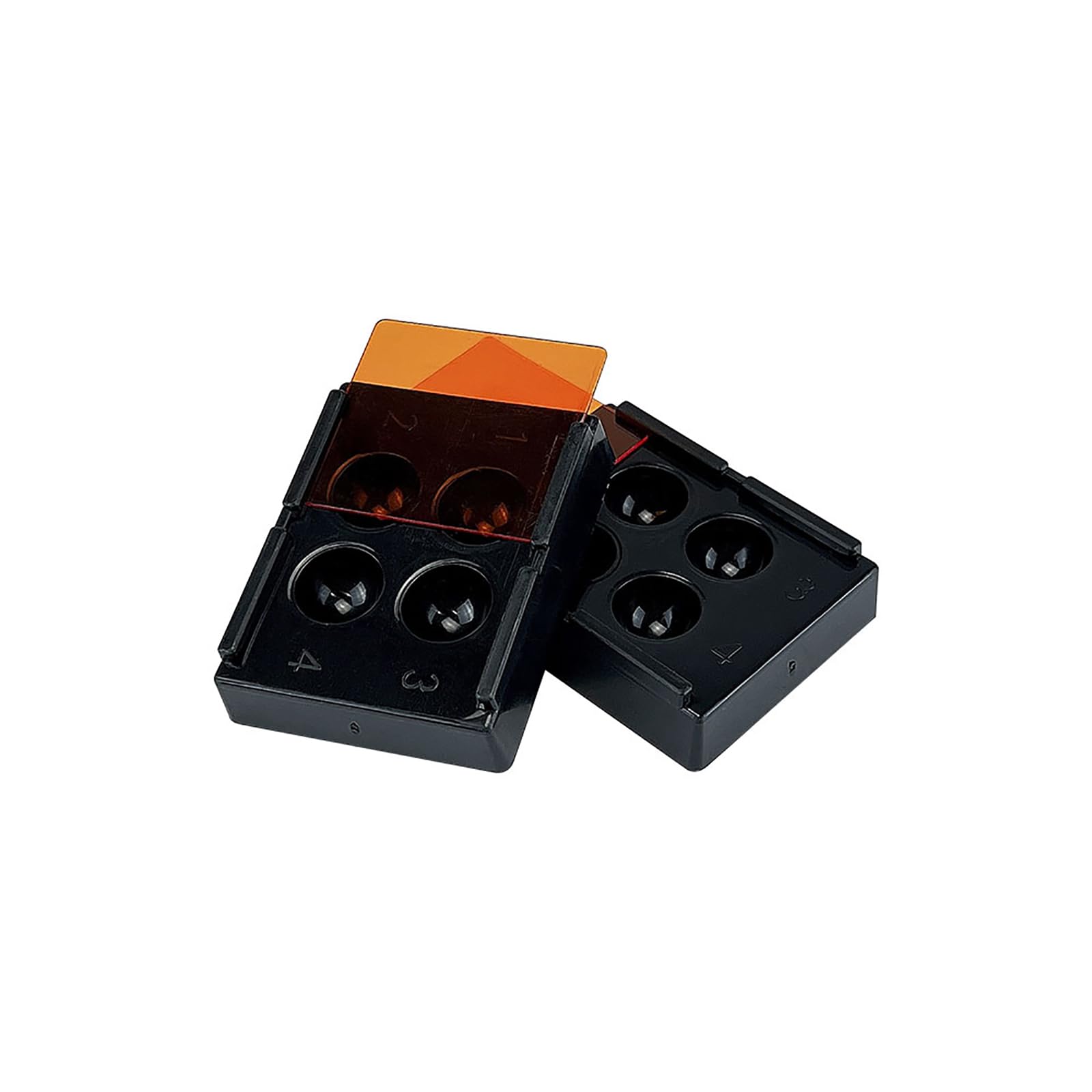 Caja de luz para sombreado dental 4 agujeros 5 piezas almacenamiento resina compuesta