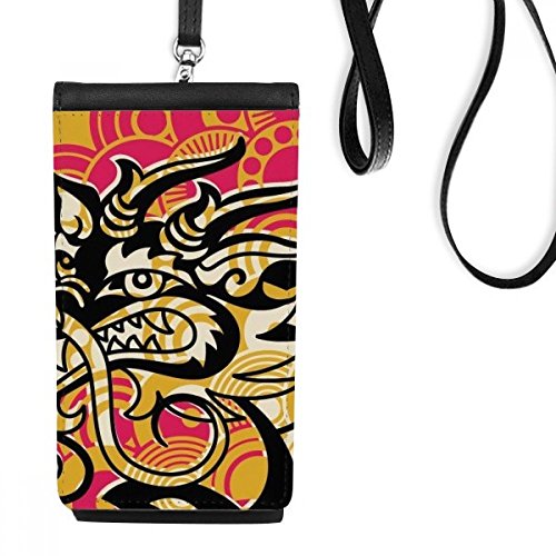 Faux cuir smartphone bourse dragon chinois pour ne plus perdre ni faire tomber son portable