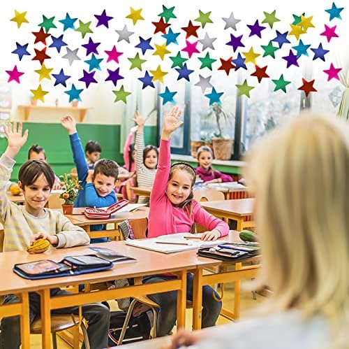 Prasacco 1080 PCS Star Stickers Colorful Reward Stickers 0.5" Diameter Small Gold Foil Star Stickers for Kids