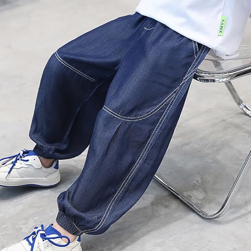 Boys Baggy Jeans Kids Casual Straight Denim Jogger Trousers Fall Casual Loose Stretchy Pants with Pockets4