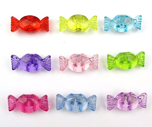 All In One Mixed Color Acrylic Rhinestone Crystal Candy Shape Beads #TOP1